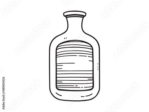 Hot Water Bottle vector line art