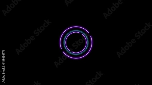 Circle Logo Animation with Smooth Loading Effect, Modern Round Loader Motion Graphics Background, Minimal Branding Intro Outro Loop for Digital Presentation 4K