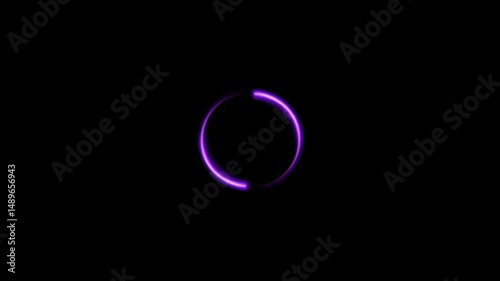 Circle Logo Animation with Smooth Loading Effect, Modern Round Logo Reveal Motion Graphics Background, Minimal Intro Outro Branding Loop 4K UHD