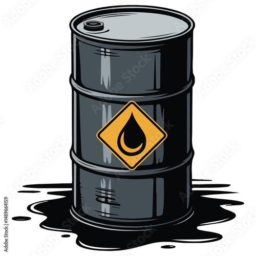 Petroleum fuel container for energy resource isolated vector illustration on white background