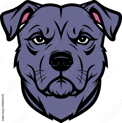 dog head mascot illustration