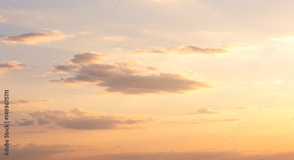 Fototapeta premium Cloud in Orange Sky