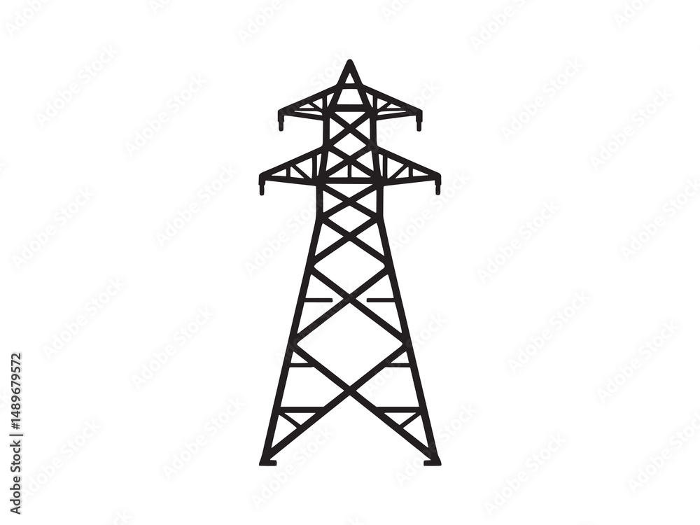 Power Tower vector line art Power Tower vector line art