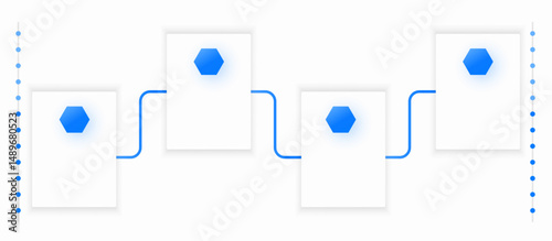 Minimalist Process Diagram Illustrating Sequential Steps for Presentations