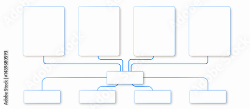 Linear Data Distribution Graphic for System Architecture Infographics