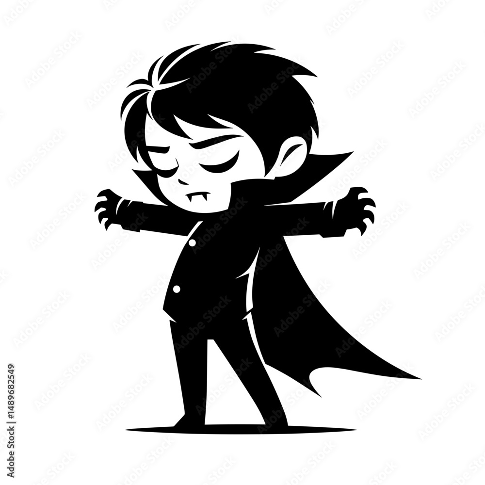 Proud little vampire spreading his cape Proud little vampire spreading his cape