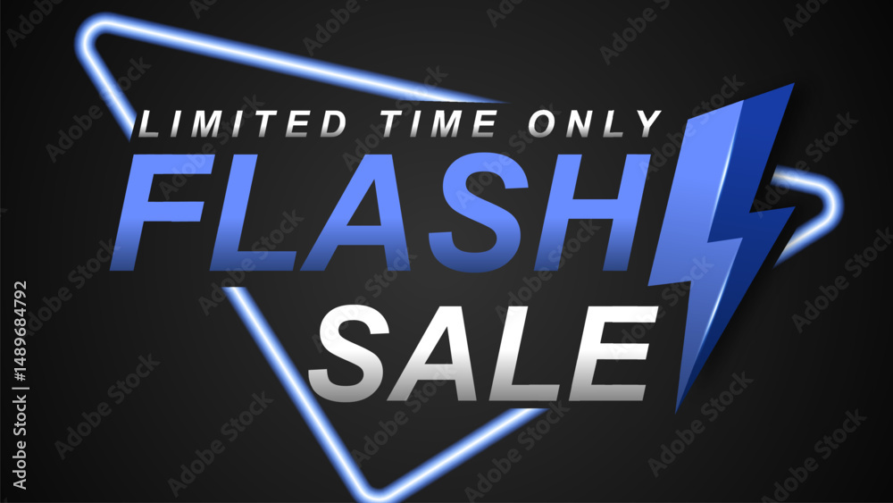 Flash sale banner background. vector illustration Flash sale banner background. vector illustration