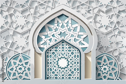 white islamic background arabic pattern arabian-.eps