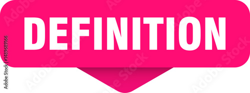 definition sticker. definition sign on transparent background