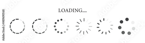 minimalist loading animation—perfect for adding a modern, seamless touch to your user interface. experience while keeping users engaged during loading times." Vector illustration concept.