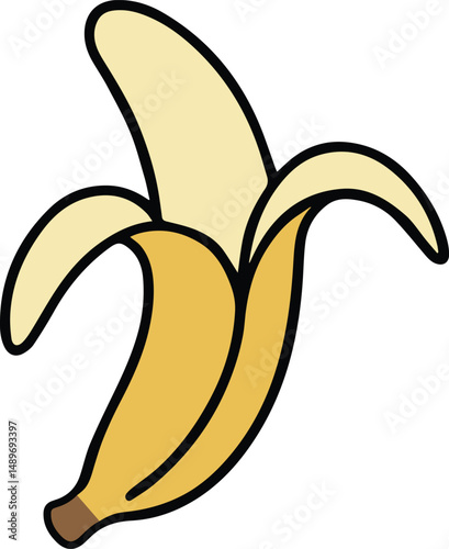 Peel banana illustration