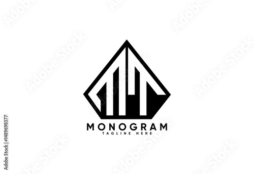Free Download MT letter creative monogram vector logo design. - GFXLoad