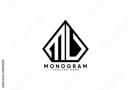 MU letter creative monogram vector logo design.