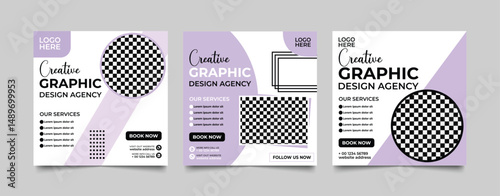 Creative Graphic Design Agency: A cohesive set of professional graphic design templates, perfect for promoting agency services, showcasing creativity, and engaging audiences with clean.