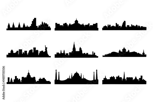 Cityscape silhouette vector illustration
