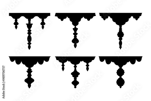 Decorative toran silhouette vector illustration