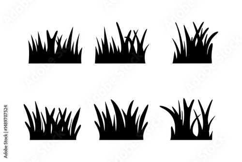 Grass silhouette vector illustration
