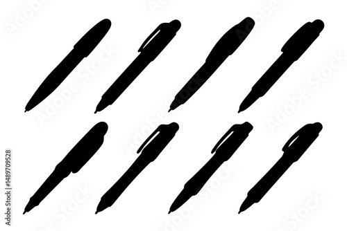 Pen silhouette vector illustration