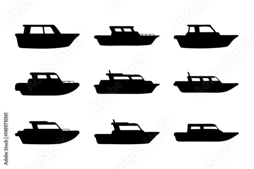 Riverboat silhouette vector illustration