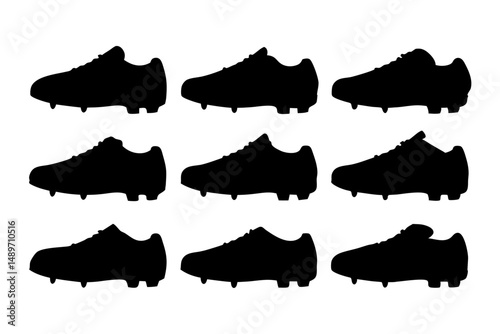 Soccer shoe silhouette vector illustration