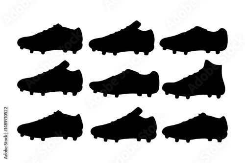 Soccer shoe silhouette vector illustration