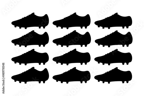 Soccer shoe silhouette vector illustration