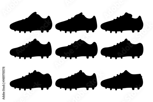 Soccer shoe silhouette vector illustration