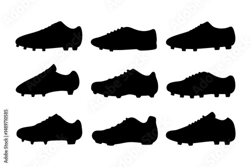 Soccer shoe silhouette vector illustration