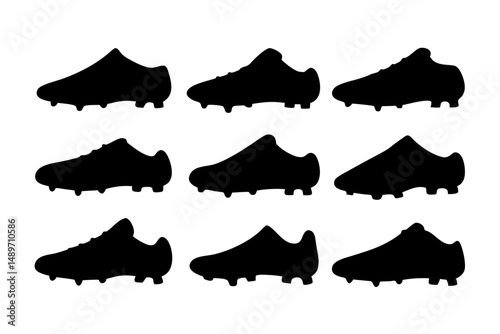 Soccer shoe silhouette vector illustration