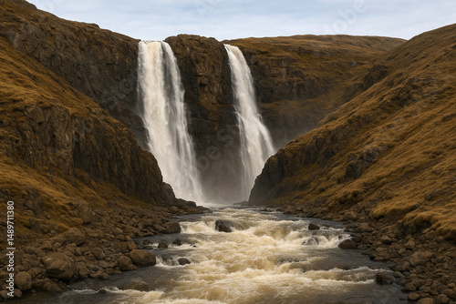 Nascosta tra le foreste norvegesi, la cascata doppia di Rjúkandefossen crea un suggestivo effetto di nebbia permanente che le ha conferito il nome di 