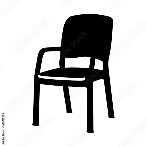Chair furniture silhouette vector illustration