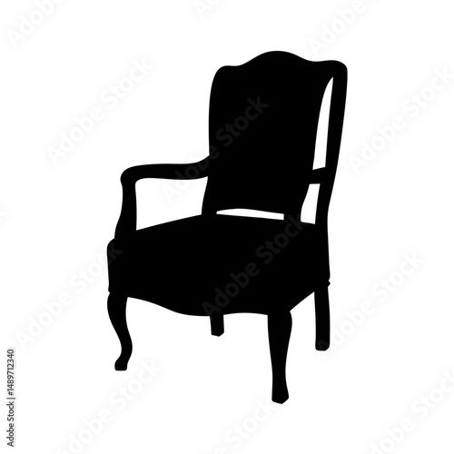 Chair furniture silhouette vector illustration