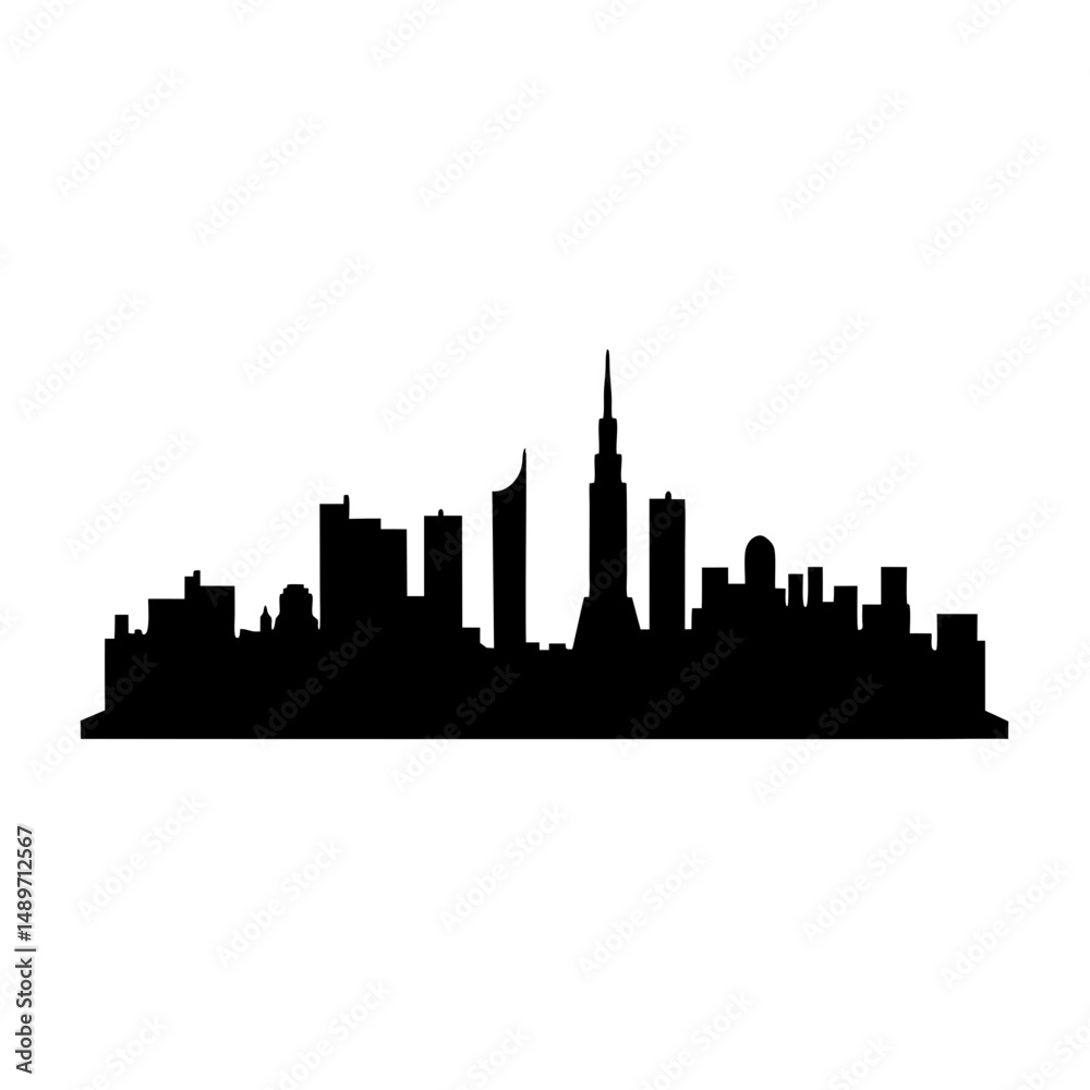 Fototapeta premium Cityscape urban skyline vector illustration