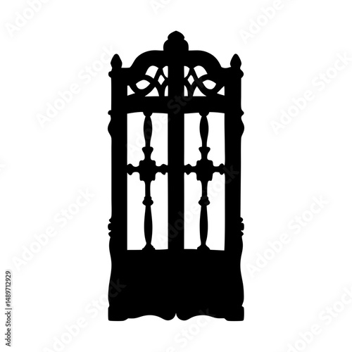 Decorative door design vector illustration photo