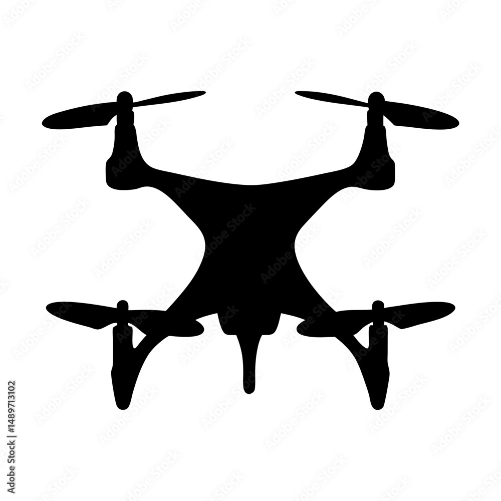 Fototapeta premium Drone flying device vector illustration