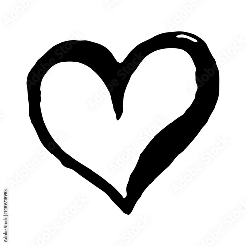 Heart love symbol vector illustration