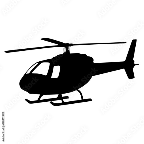 Helicopter flying vehicle vector illustration