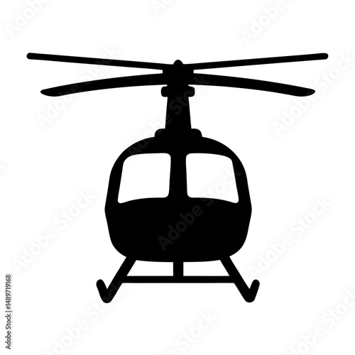 Helicopter flying vehicle vector illustration