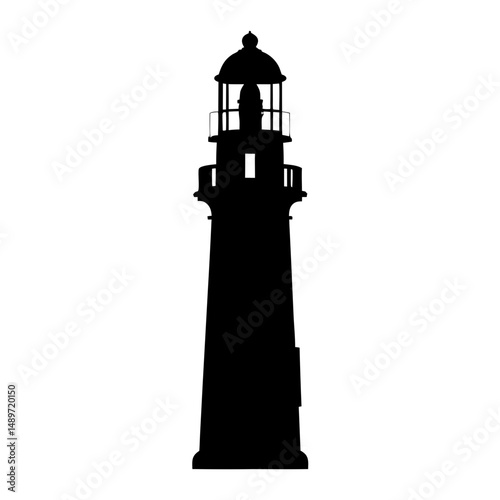 Lighthouse coastal beacon vector illustration