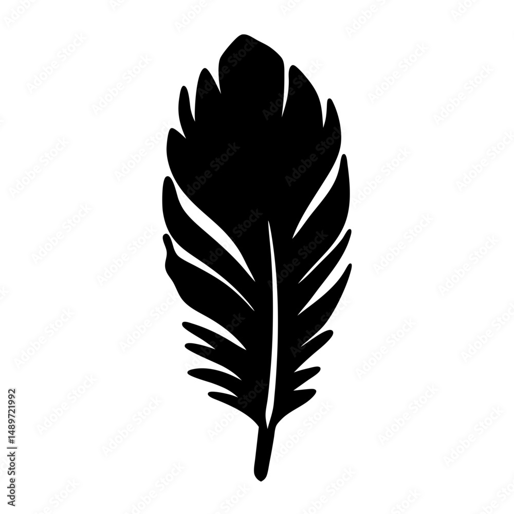 Fototapeta premium Peacock feather ornamental vector illustration