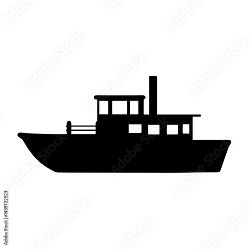 Riverboat water vessel vector illustration photo