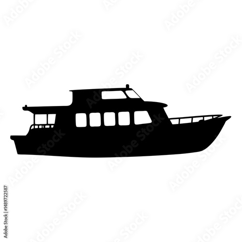 Riverboat water vessel vector illustration photo