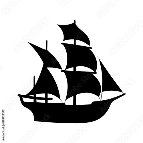 Sailing ship marine vessel vector illustration photo