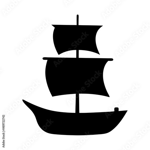Sailing ship marine vessel vector illustration photo