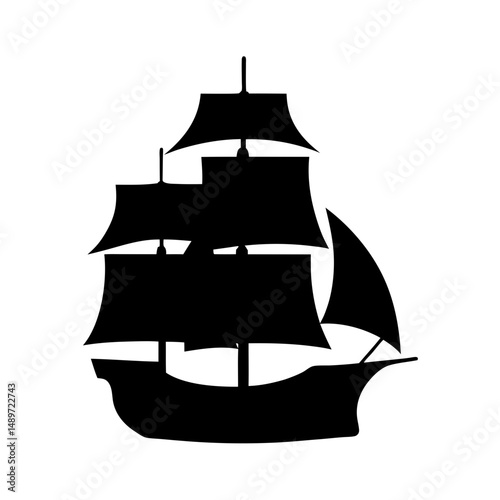Sailing ship marine vessel vector illustration photo