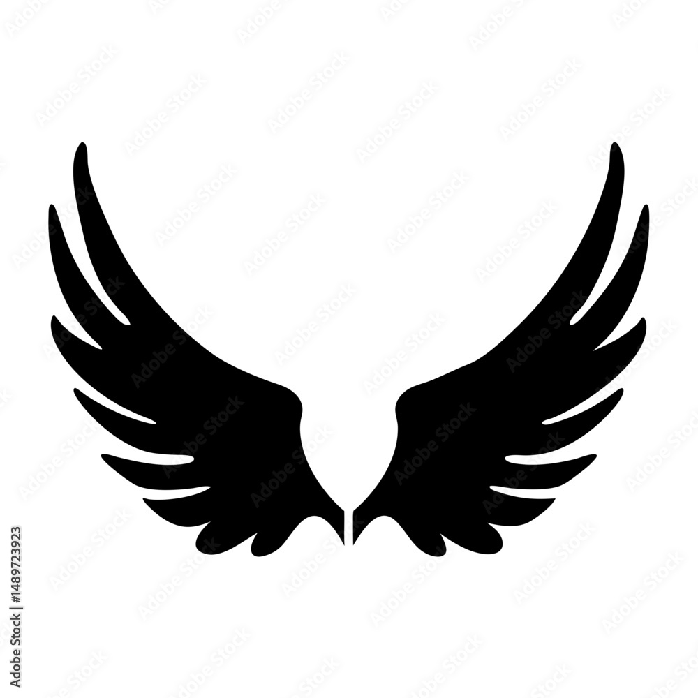 Fototapeta premium Wing bird feather vector illustration