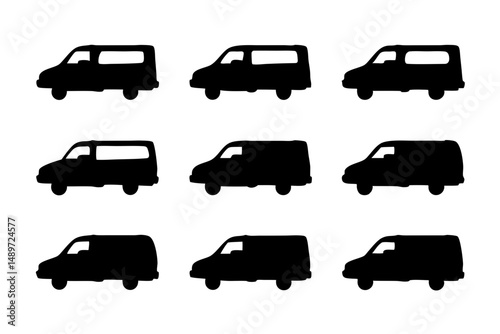 Ambulance Black Silhouette Vector Illustration