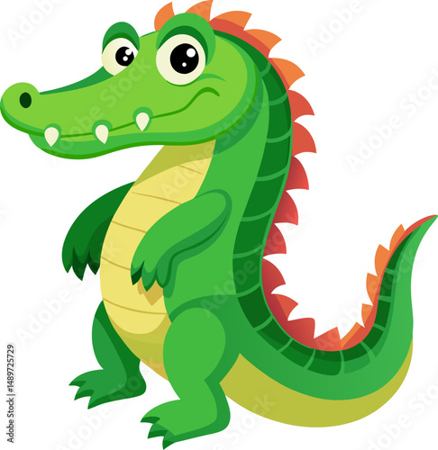 cartoon crocodile with a smile