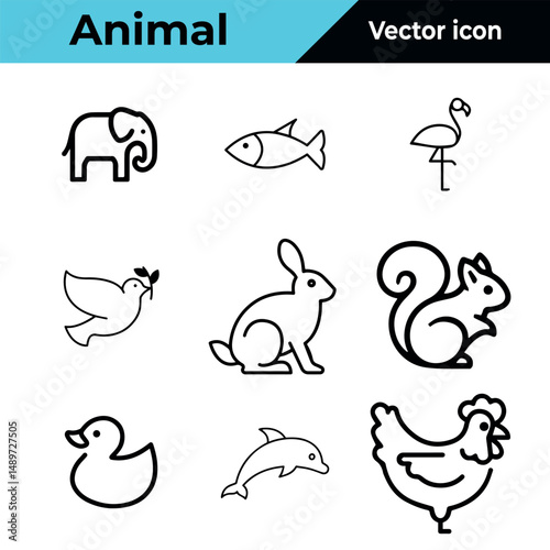 Pet Domestic Animals Pixel Perfect Icons
