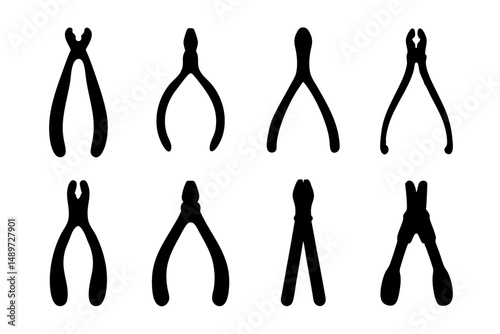 Black Wishbone Silhouette Icon Vector Illustration